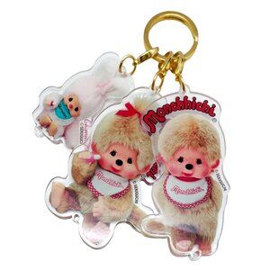 Monchhichi Beige & Chimutan 3PC Acrylic Keychain